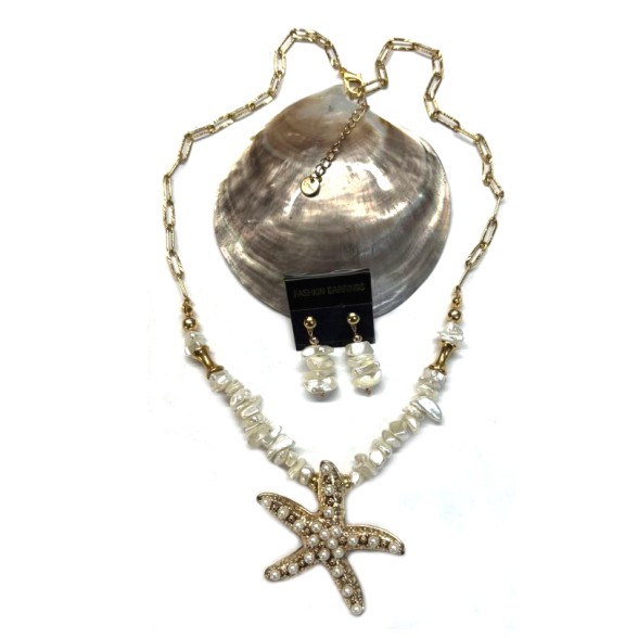 starfish MOP necklace